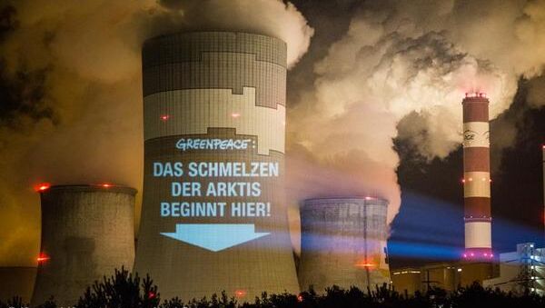 Greenpeace-Protestaktion anlässlich der 19. UN-Klimakonferenz in Warschau.